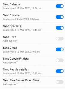 disable auto sync android